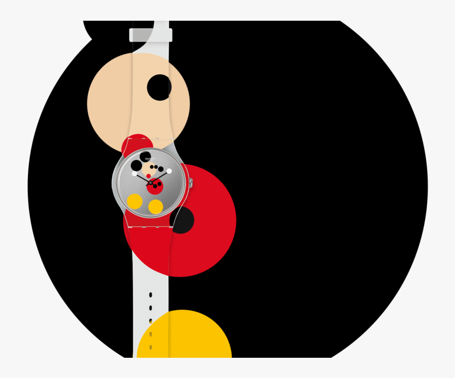 Swatch X Damien Hirst Mirror Spot Mickey Mouse 90th - Cartoon, Transparent Clipart