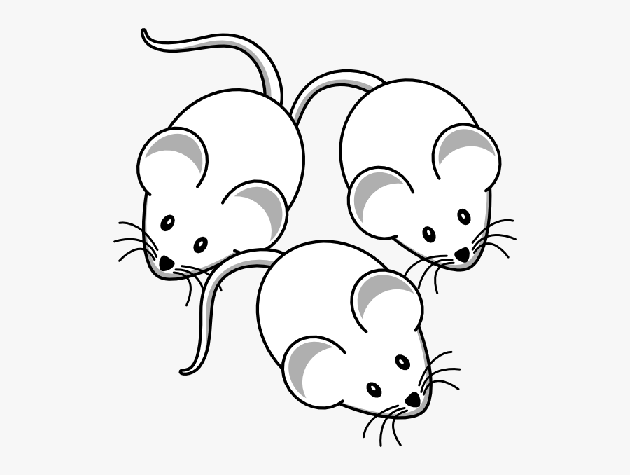 Mouse Clipart Rodent - 3 Mice Clipart Black And White, Transparent Clipart