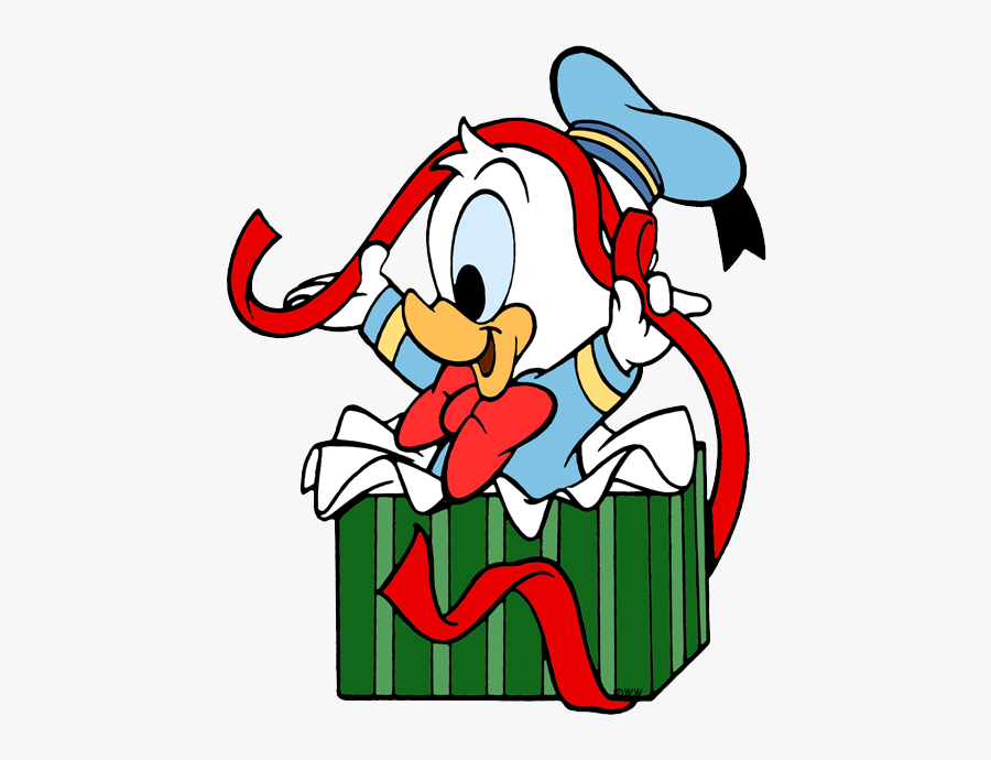 Mickey Mouse Clip Art - Baby Donald Duck Christmas, Transparent Clipart
