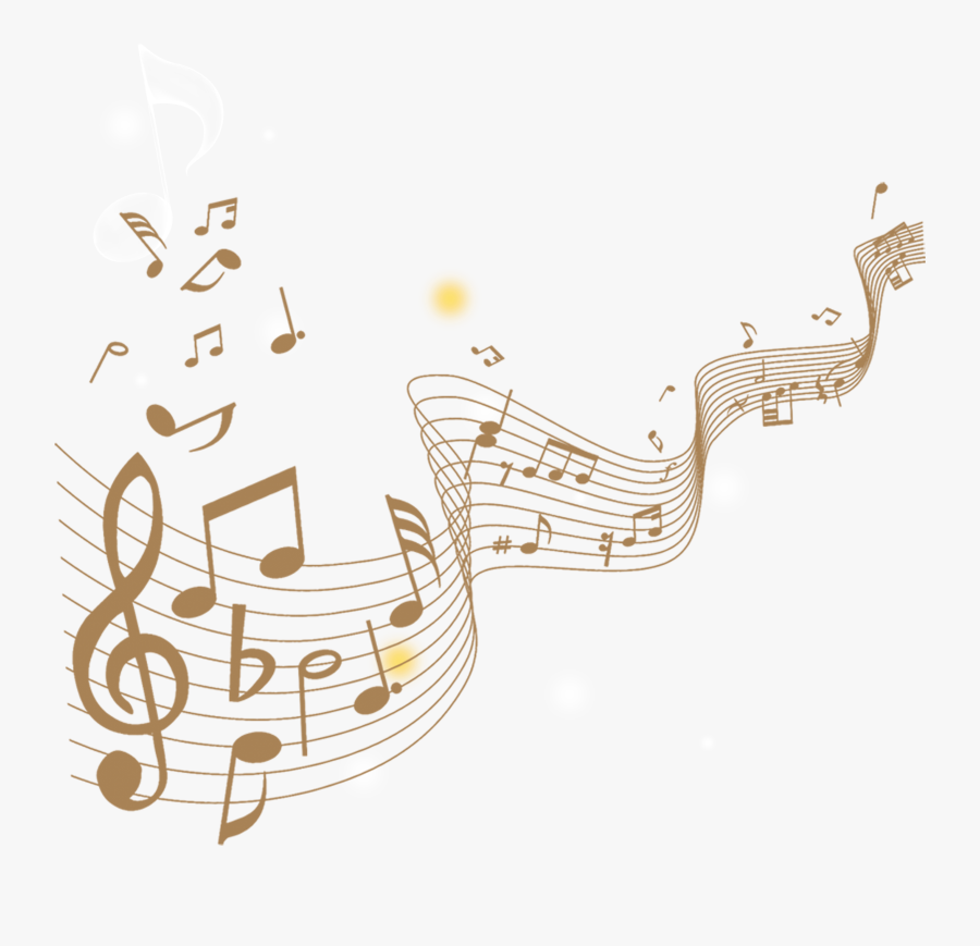 Staff Music Notes Png - Gold Music Notes Transparent Background, Transparent Clipart