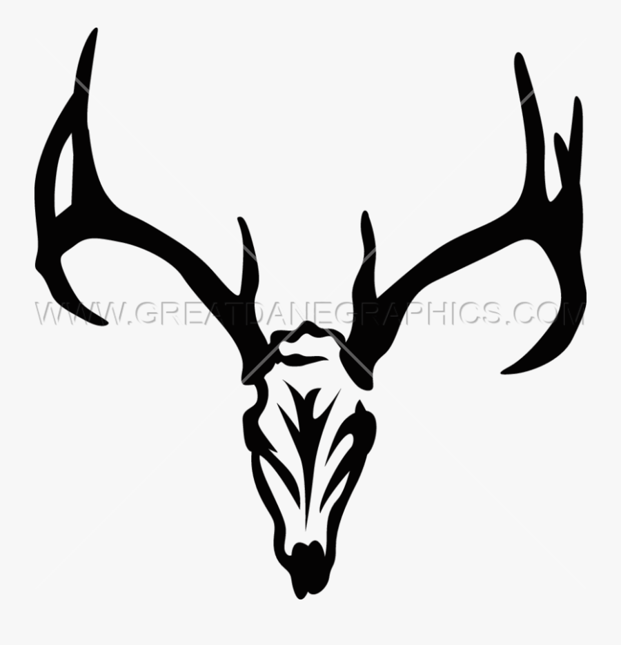 Transparent Reindeer Silhouette Clipart Black And White - Deer Skull Svg Files, Transparent Clipart