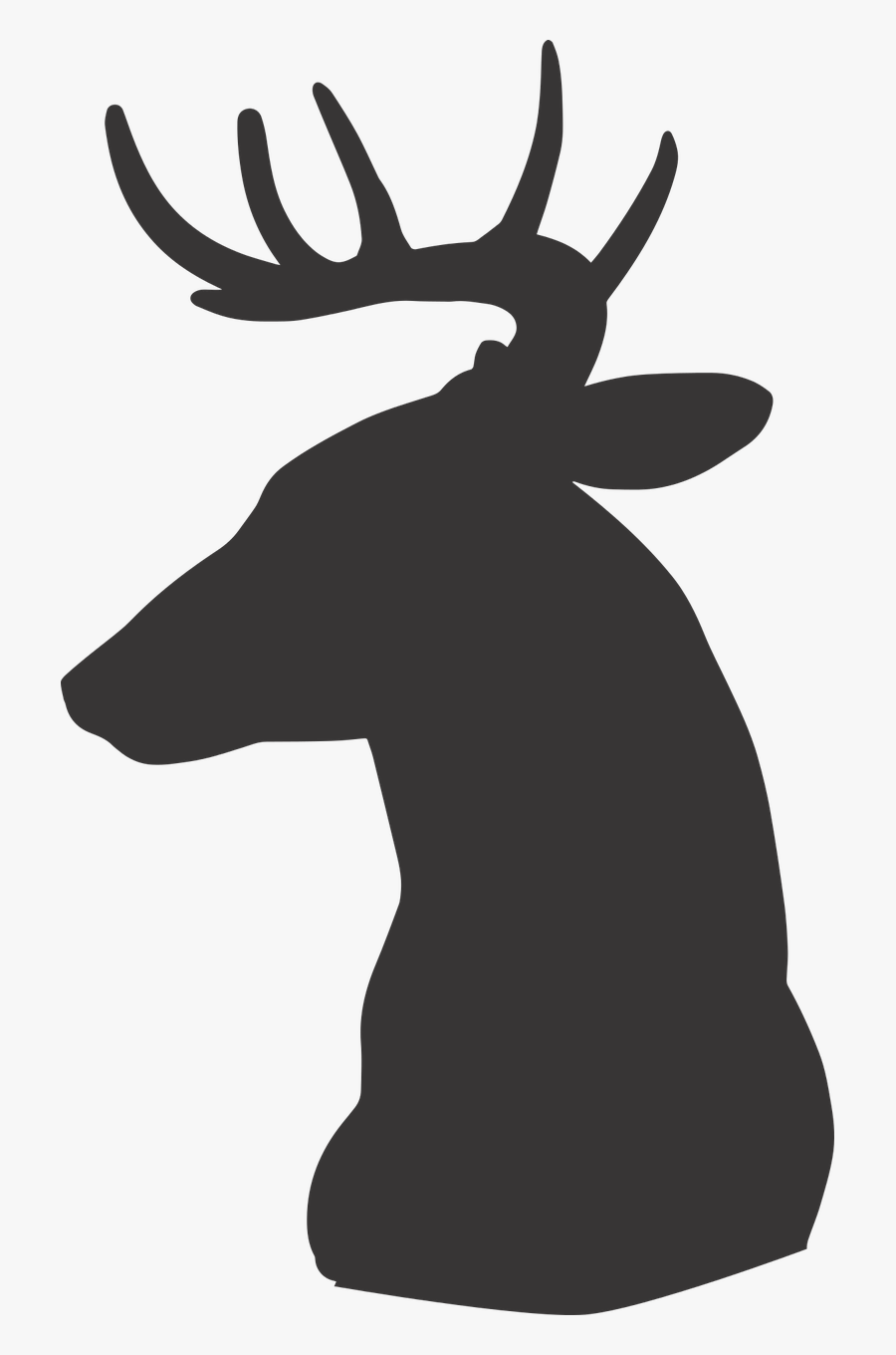Deer Deer Silhouette Silhouette - Kepala Rusa Siluet, Transparent Clipart