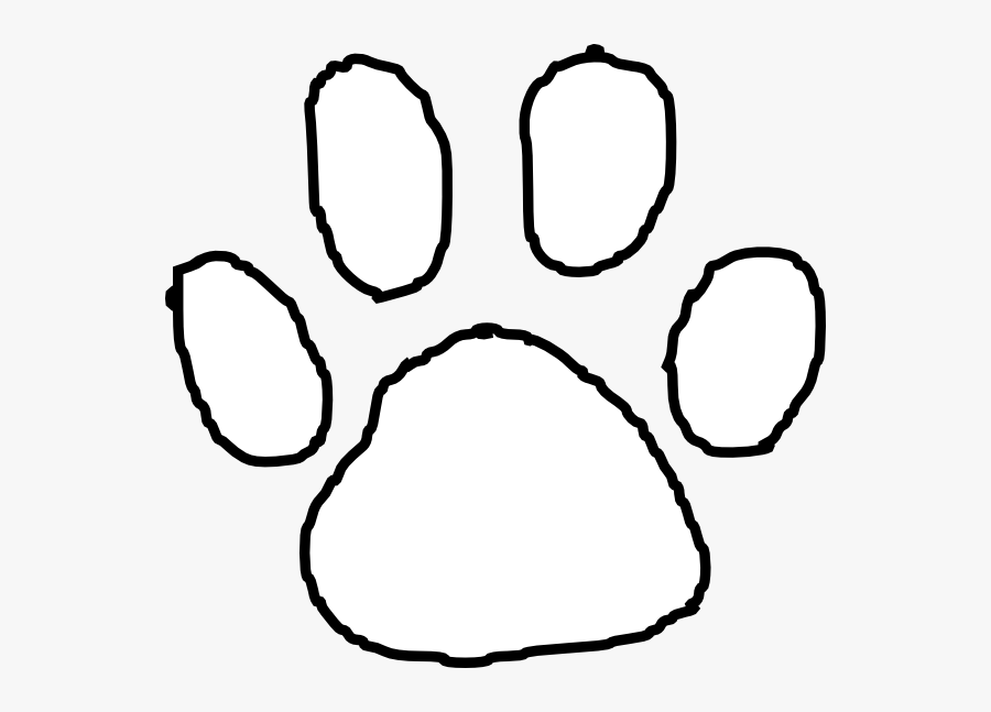 Tiger Paw Print Outline Clip Art At Clipart Library - White Tiger Paw Print Png, Transparent Clipart
