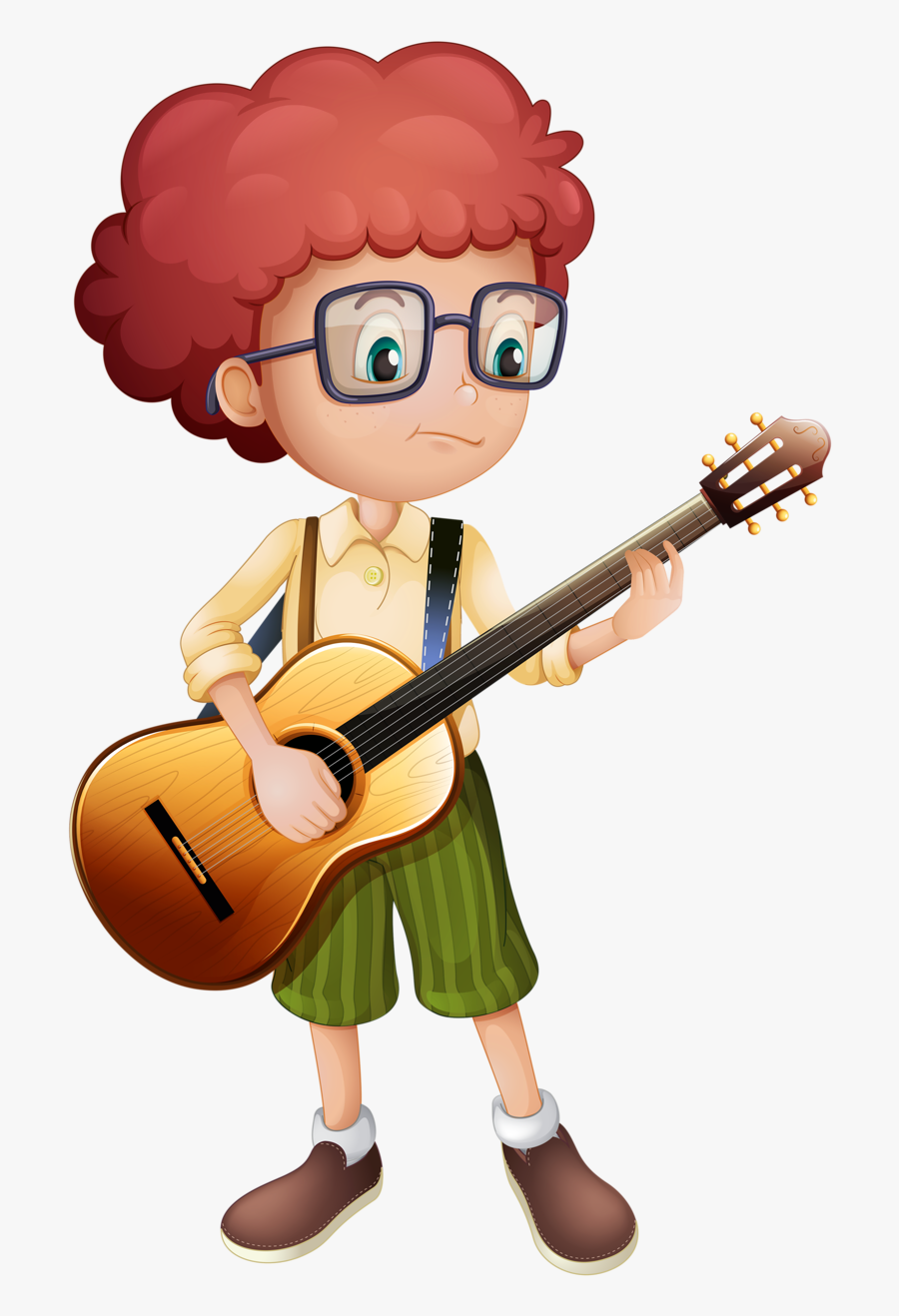 Rock Star Kid Clipart - Play The Guitar Png, Transparent Clipart