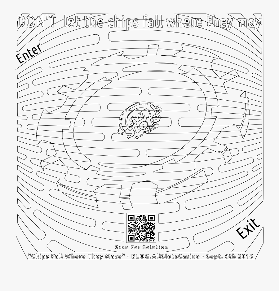 Casino Chip Coloring Maze Art Clip Arts - Circle, Transparent Clipart