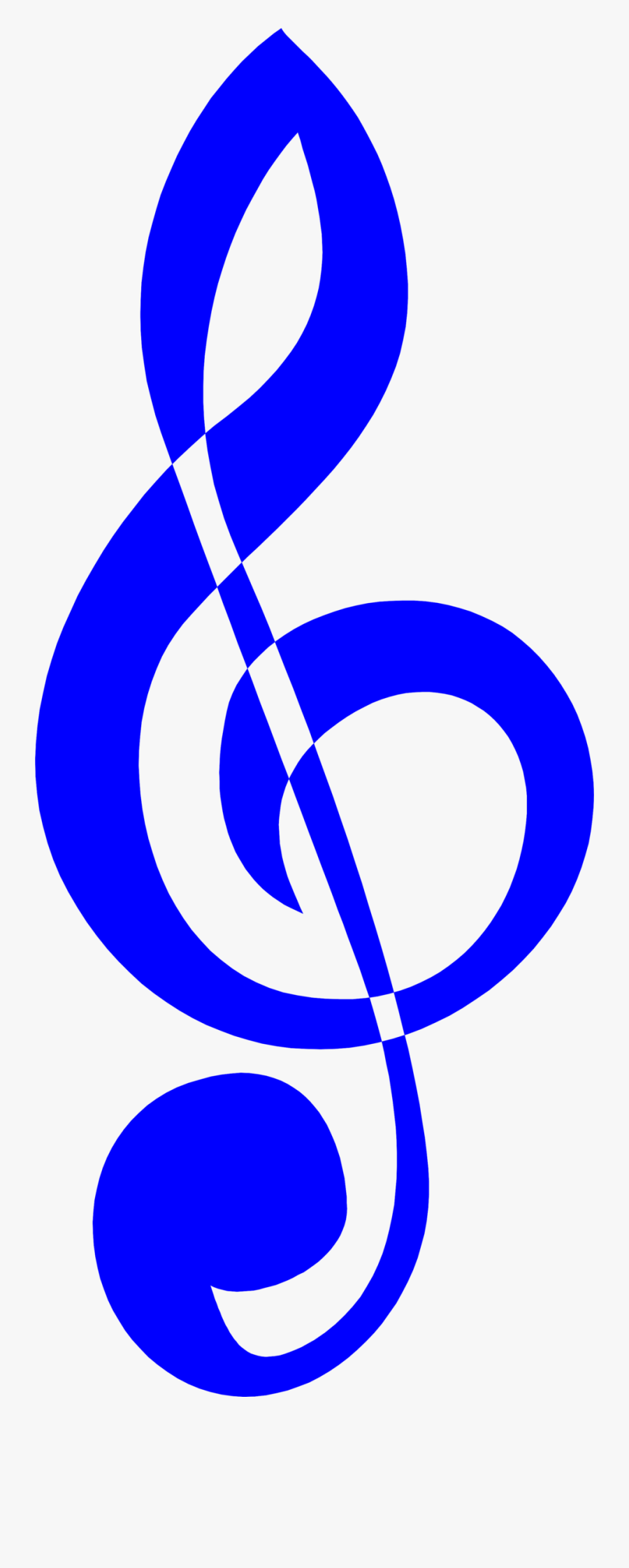 Blue Music Clipart 99,76kb Download - Treble Clef, Transparent Clipart