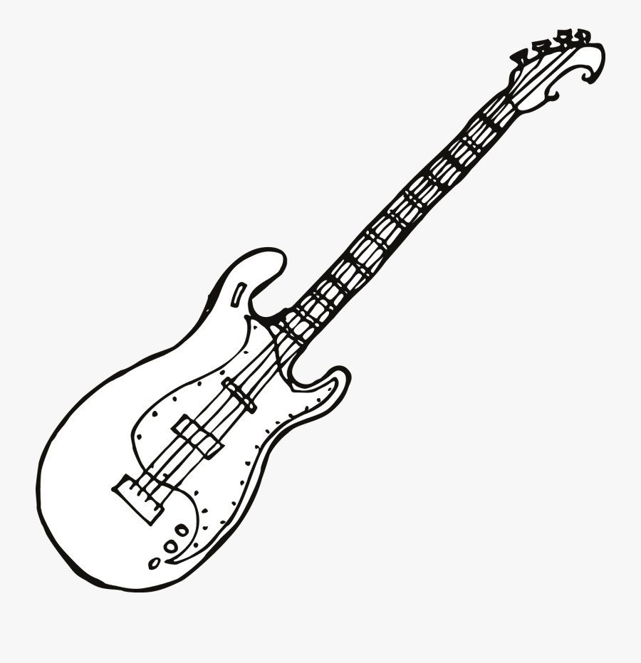 Transparent Music Staff Png - Bass Guitar, Transparent Clipart