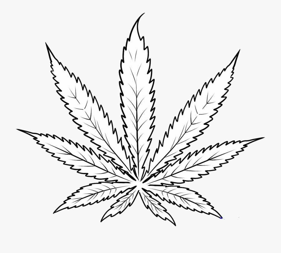 Drawn Weed Vintage - Weed Leaf Tattoo Sketch , Free Transparent Clipart - C...