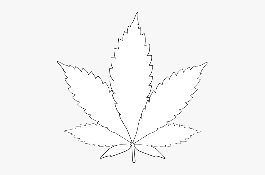 Marijuana Leaf Black And White Clipart - Weed Black And White Hd, Transparent Clipart