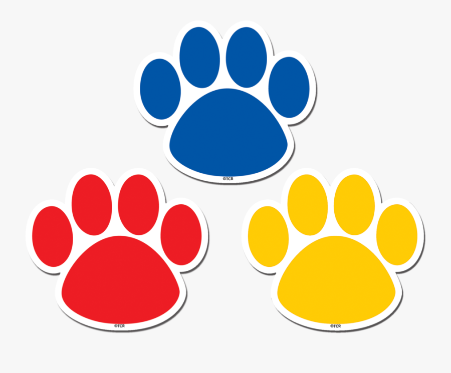 Transparent Paw Print Border Clipart - Colorful Paw Prints, Transparent Clipart