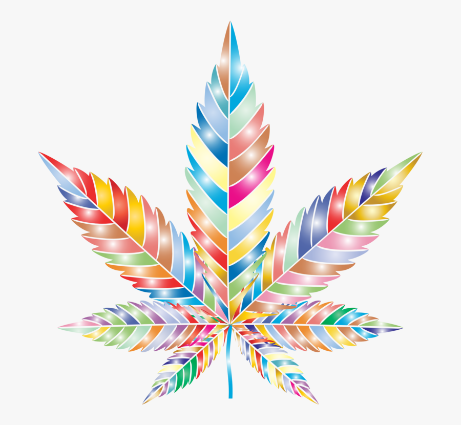 Cannabis Leaf Paper Symmetry - Illustration, Transparent Clipart