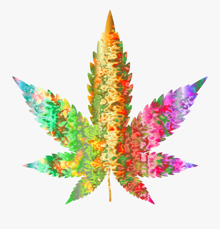 Psychedelic Marijuana Leaf Clip Arts - Cool Weed Leaf Png, Transparent Clipart