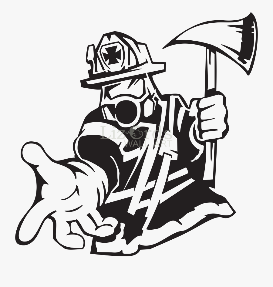 Transparent Firefighting Clipart - Firefighter Silhouette Black And White, Transparent Clipart