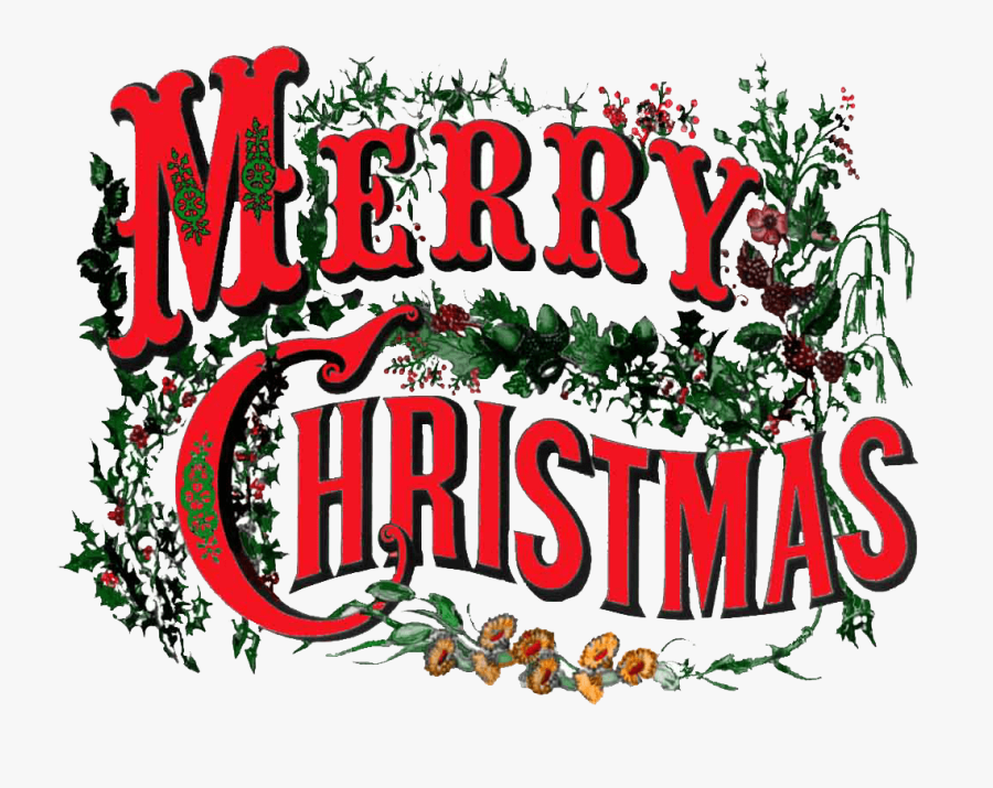 Merry Christmas Vintage Circus Style - Merry Christmas, Transparent Clipart