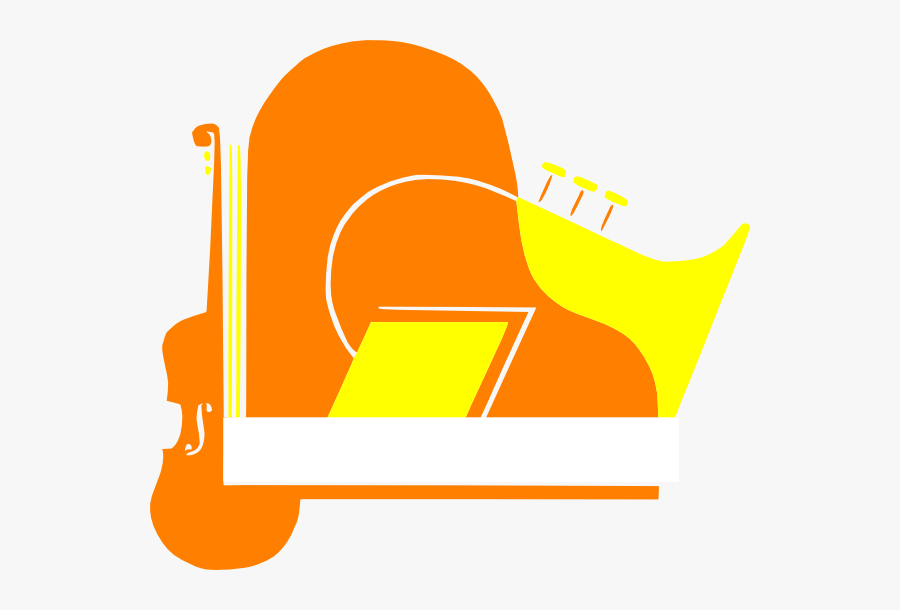 Orange Instruments Svg Clip Arts - Piano, Transparent Clipart