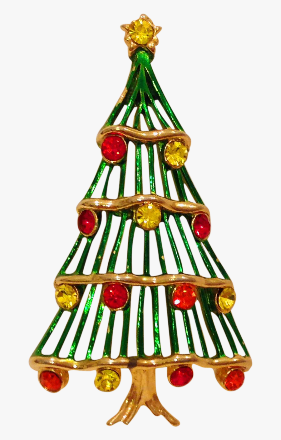 Vintage Christmas Tree Pins Lovely Christmas Tree Pin - Christmas Tree, Transparent Clipart