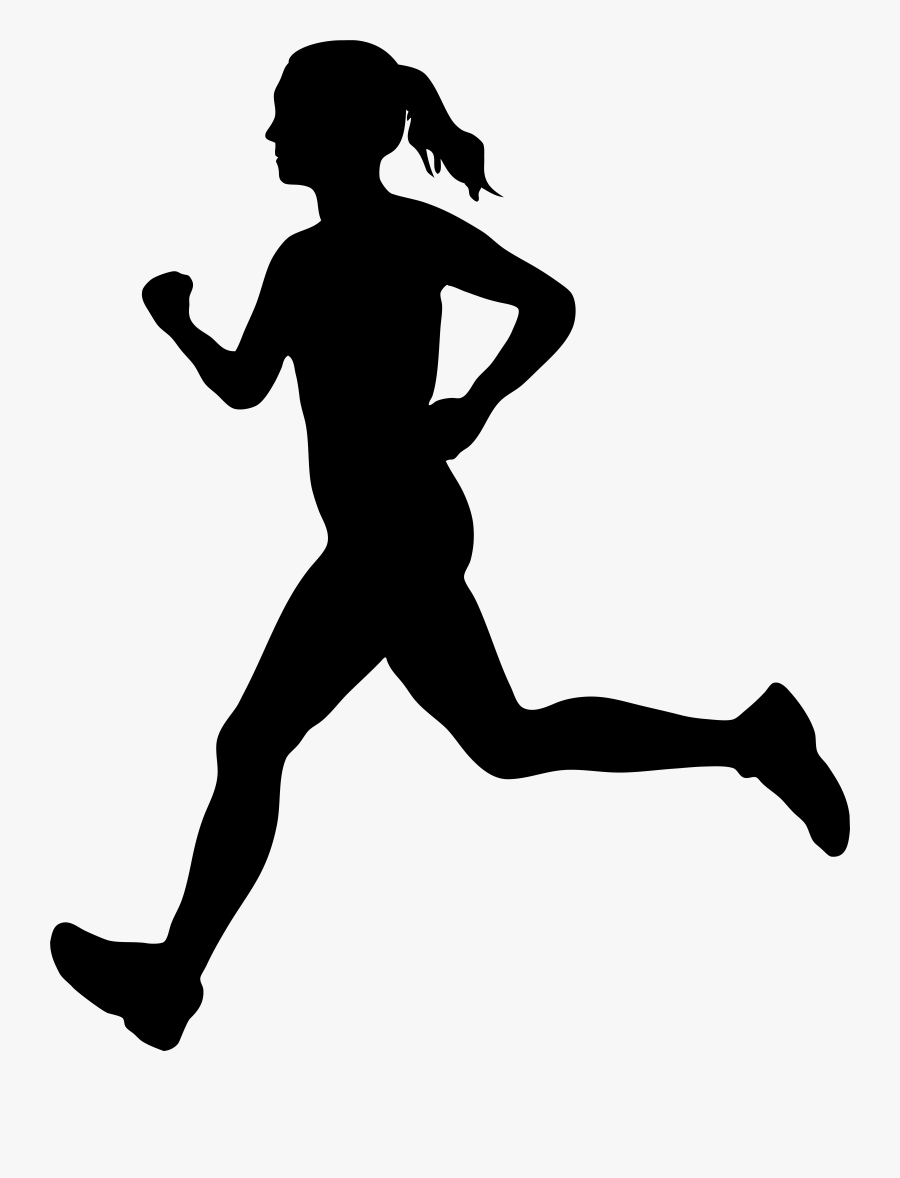 Running Woman Silhouette Png Clip Art Image Png Download, Transparent Clipart