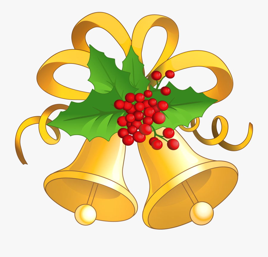 Christmas Bells Clip Art Gold Clipart Gallery Free - Mistletoe Transparent Background, Transparent Clipart