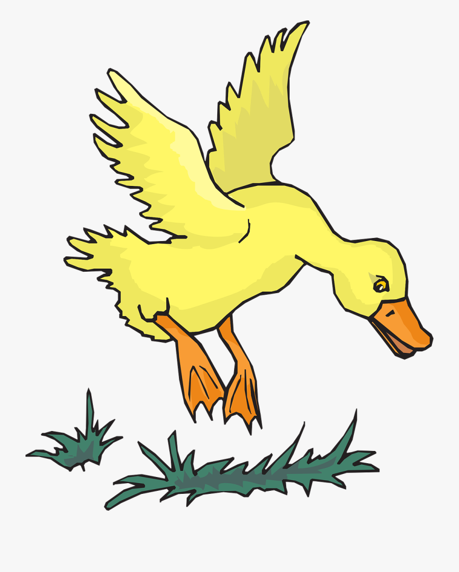Birds Flying Cliparts 19, - Yellow Duck Flying Clipart, Transparent Clipart
