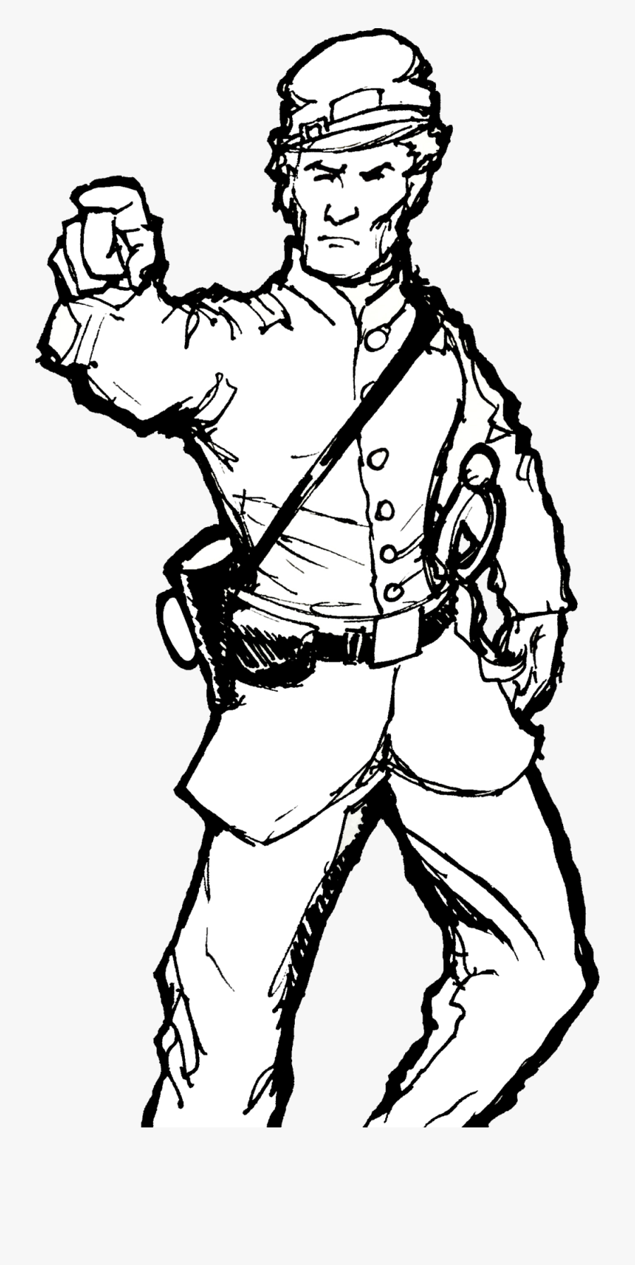 Civil War Union Soldier- - Civil War Soldier Drawing , Free Transparent Clipart - ClipartKey