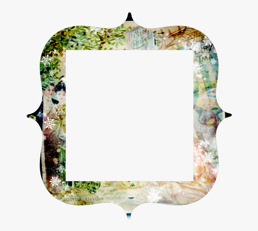 Vintage Christmas Frame Png - Picture Frame, Transparent Clipart