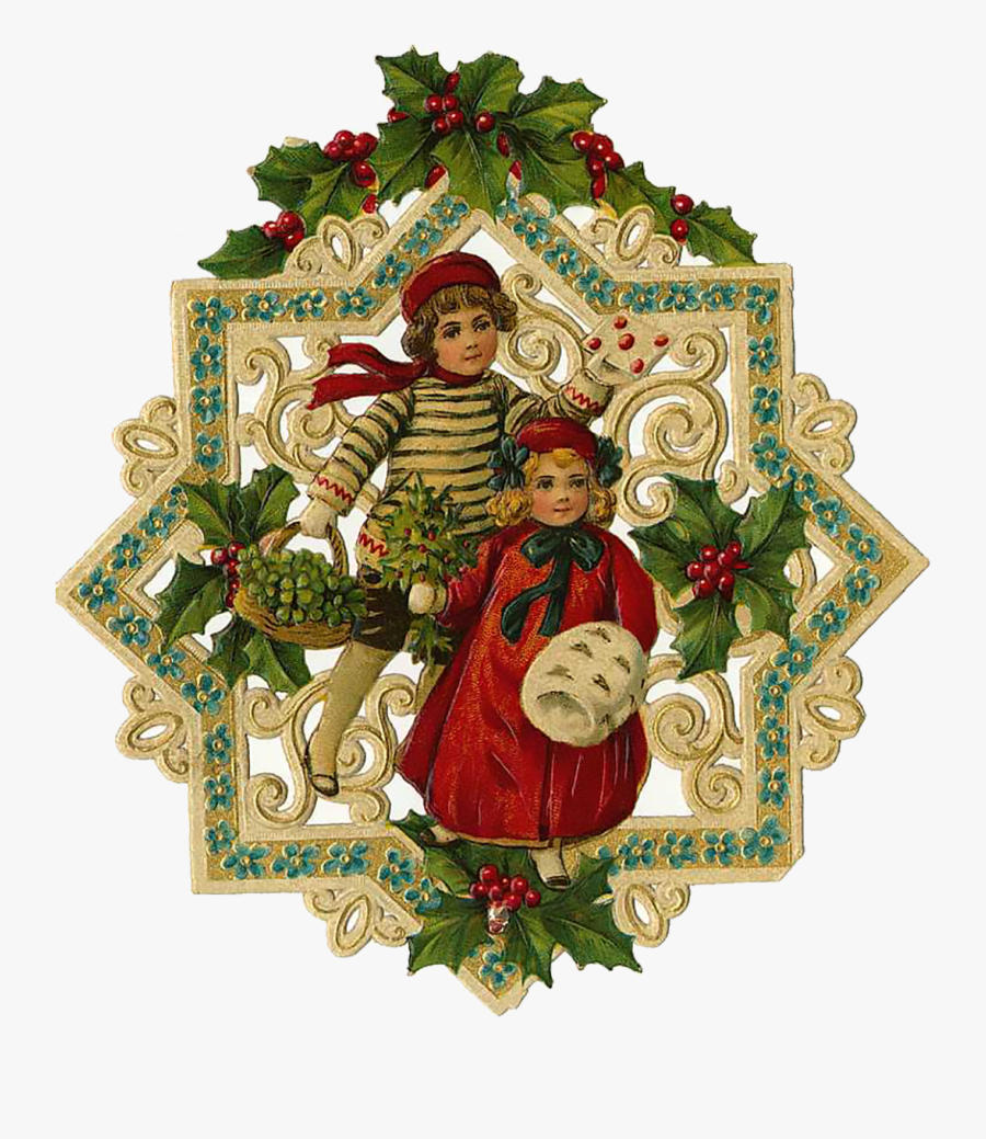 Victorian Christmas White Clipart, Transparent Clipart