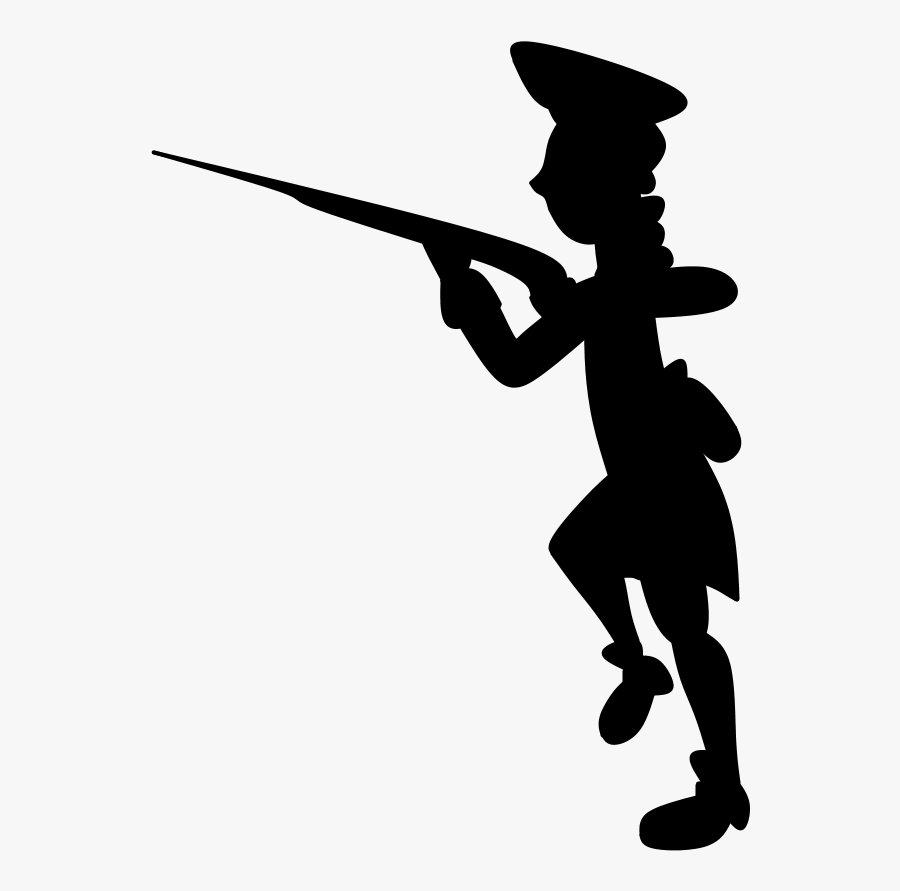 Revolutionary War Soldier Cartoony Silhouette By Wertyla - Revolutionary War Soldier Silhouette, Transparent Clipart