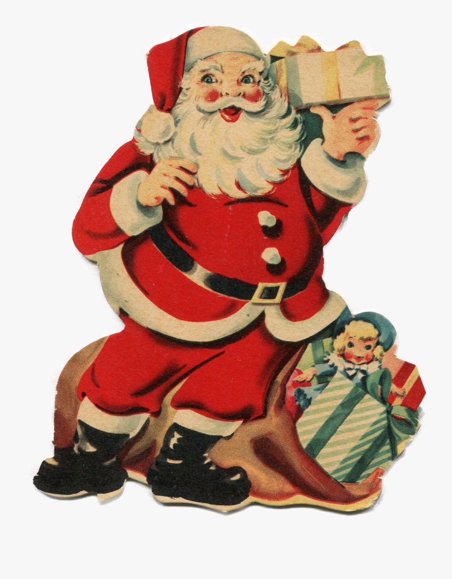 Clip Art Santa Vintage - Vintage Father Christmas Png, Transparent Clipart