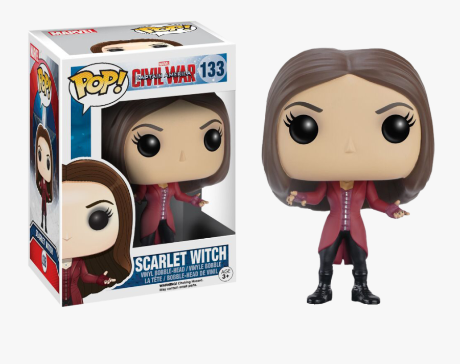 Funko Scarlet Witch Clipart Wanda Maximoff Captain - Funko Pop Scarlet Witch Civil War, Transparent Clipart