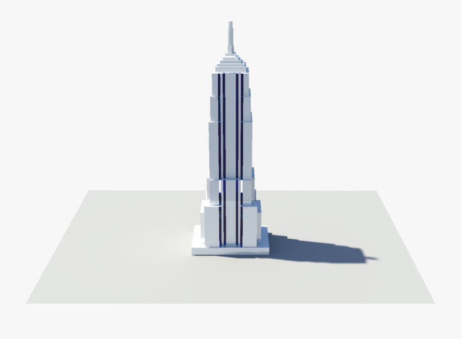 Transparent Empire State Building Clipart - Empire State Building Simple Model, Transparent Clipart