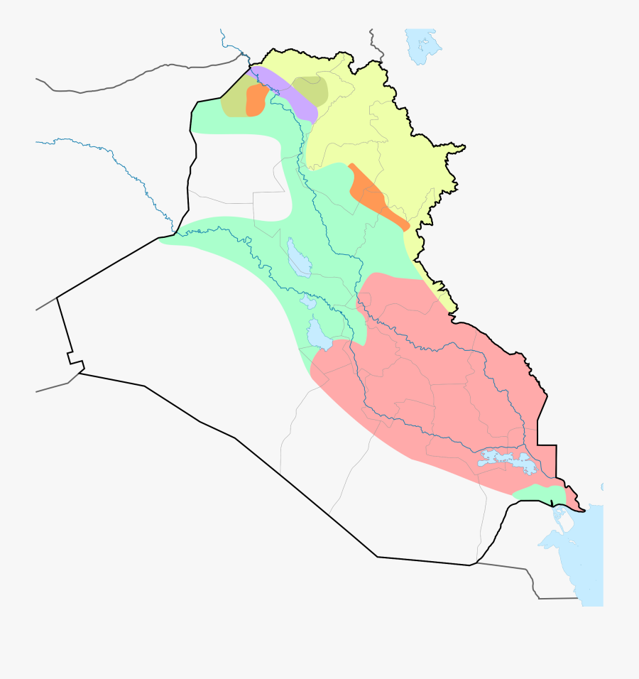 Clip Art Sectarian Violence In Iraq - خريطة الحرب الأهلية العراقية, Transparent Clipart