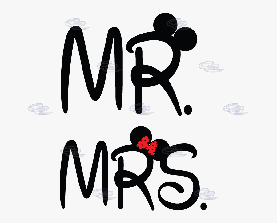 Mr Mrs Disney Logo Clipart & Clip Art Images - Logo Mr Y Mrs, Transparent Clipart