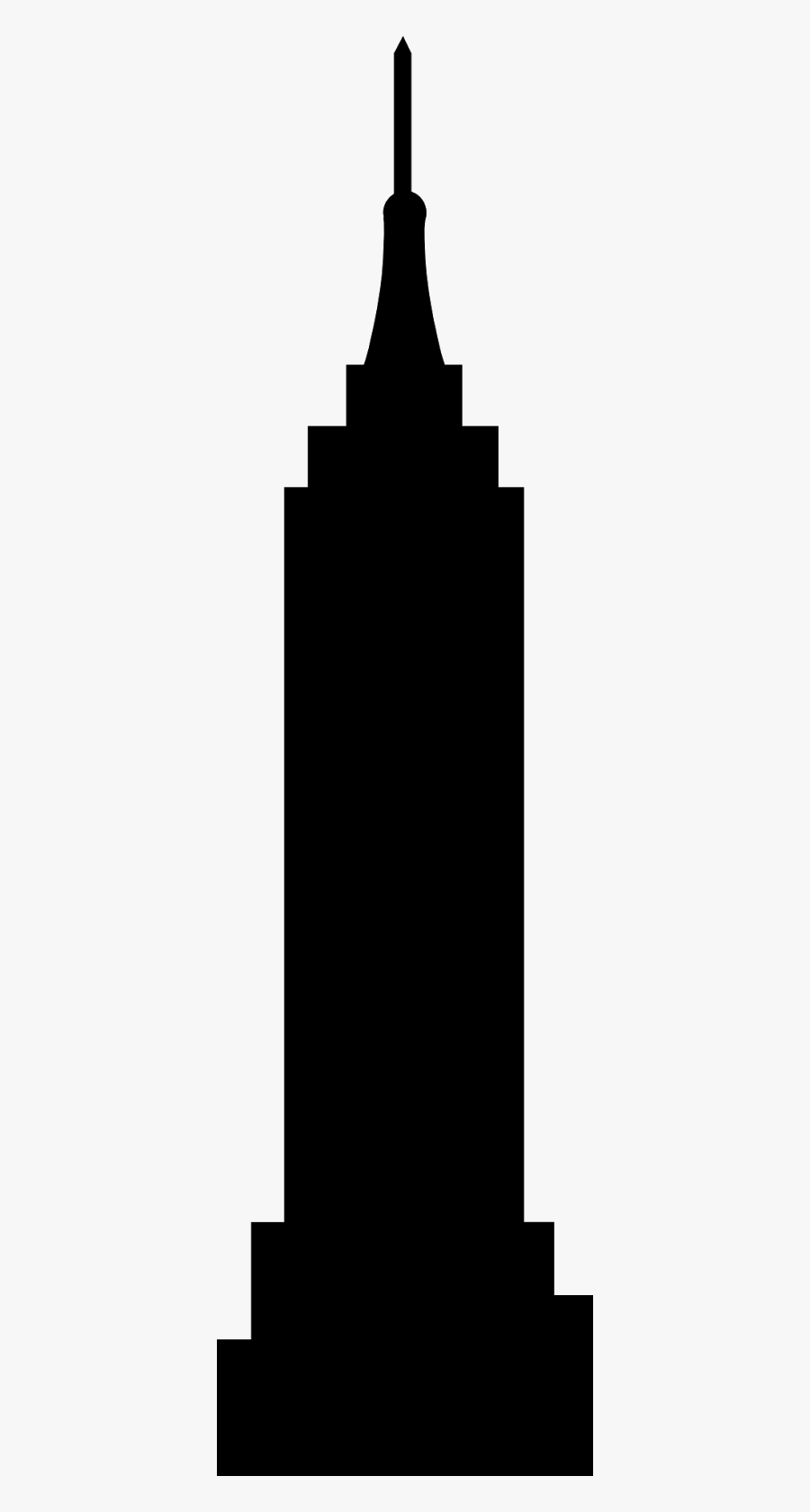 Empire State Building Silhouette Clip Art - Pattern, Transparent Clipart