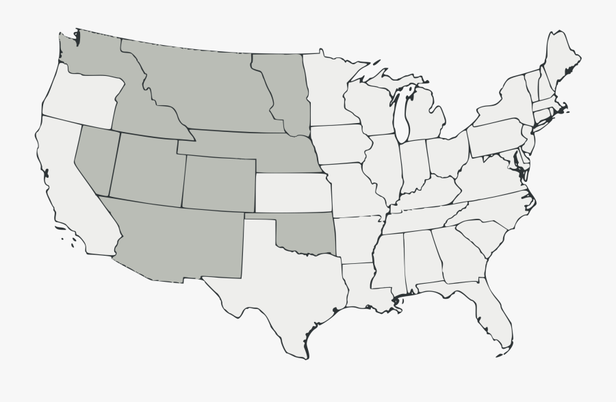 Election Of 1860 Blank Map, Transparent Clipart