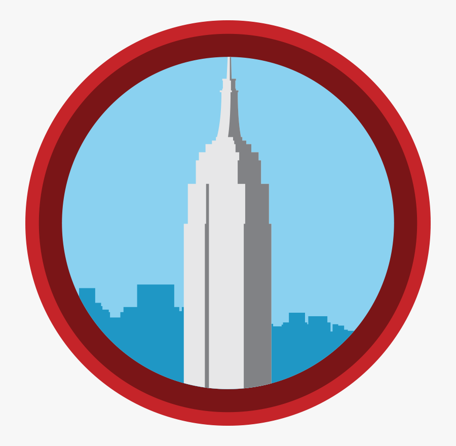 Empire State Building In A Circle, Transparent Clipart