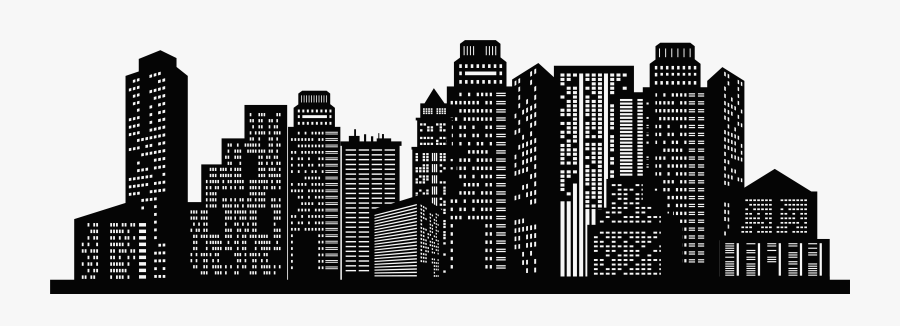 Cityscape Silhouette Clip Art - Cityscape Silhouette Png, Transparent Clipart