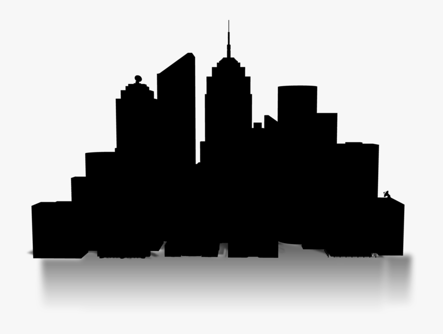 Buildings Silhouette Official Psds - Downtown Buildings, Transparent Clipart