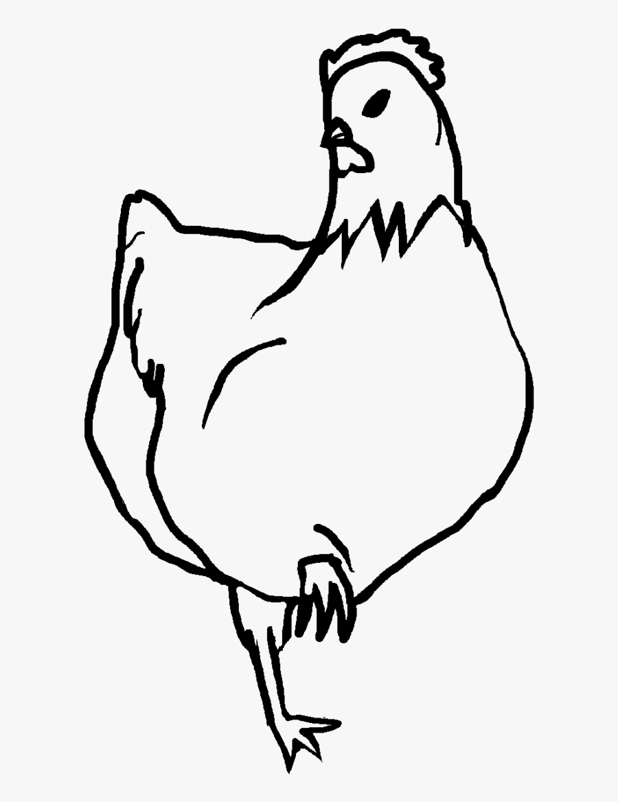 Free Art Download Clip - Simple Chicken Clip Art Black And White, Transparent Clipart