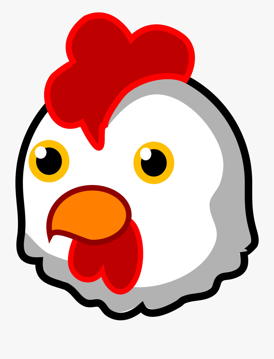 Chicken Head Vector - Chicken Face Clip Art, Transparent Clipart