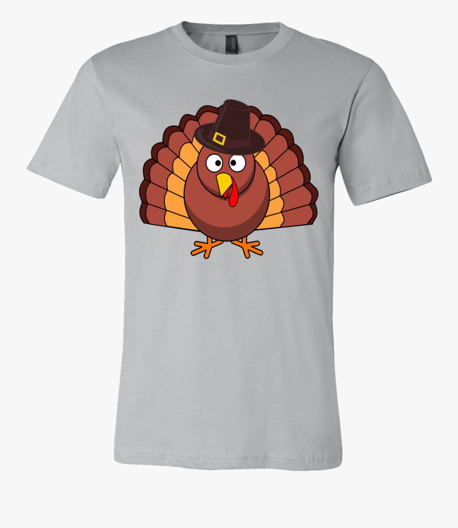 Turkey With Pilgrim Hat T-shirt - Kids Thanksgiving Jokes, Transparent Clipart