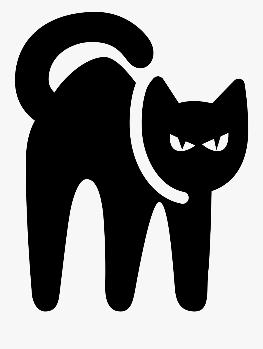 Black Cat Icon, Transparent Clipart