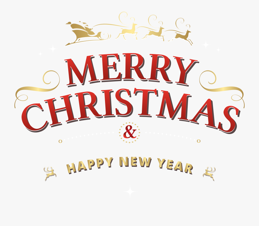 Merry Christmas Text Png Clip Art, Transparent Clipart