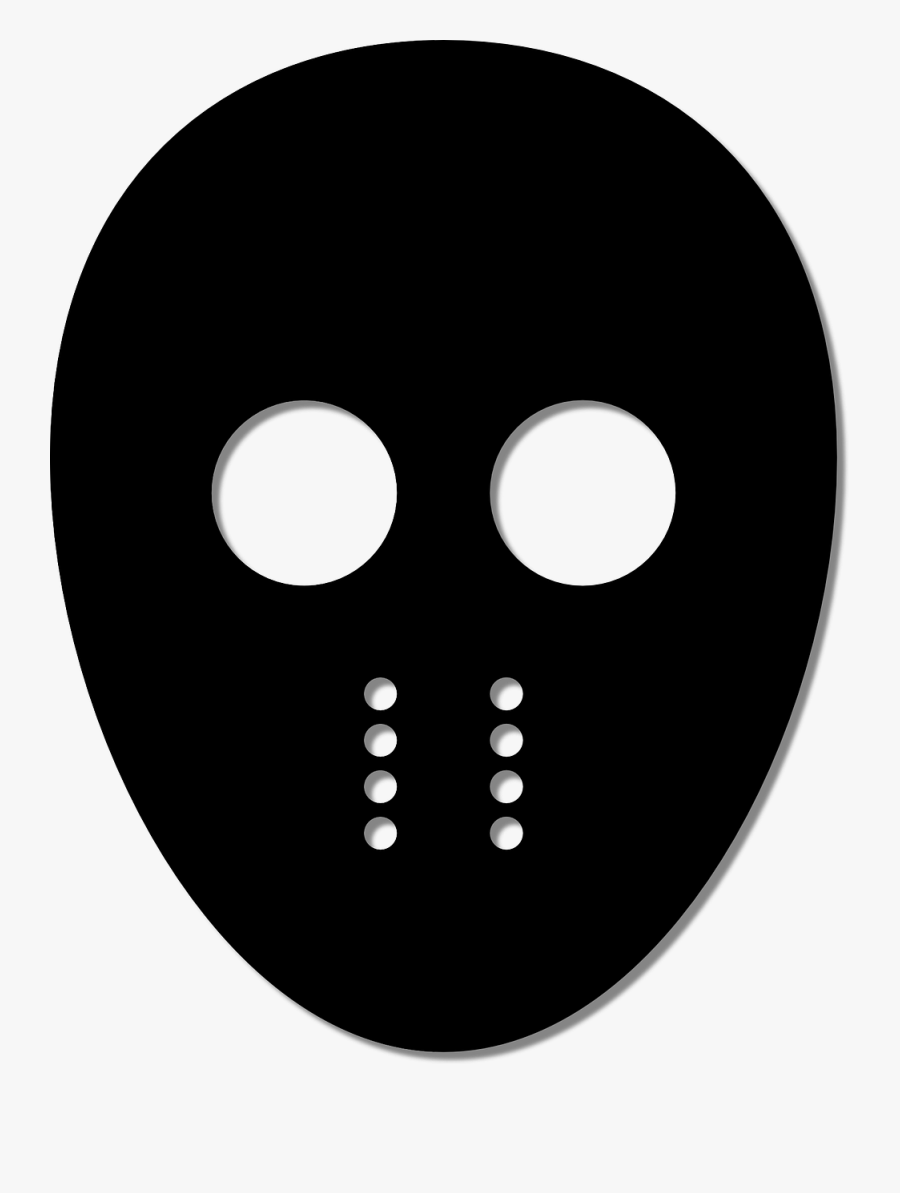 Jason Mask, Friday, 13th, Mask, Black - Black Hockey Mask Png, Transparent Clipart