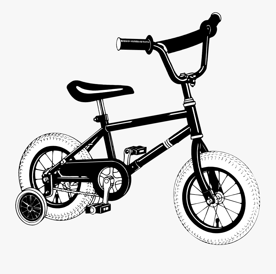 Collection Of With - Bike With Training Wheels Clip Art, Transparent Clipart