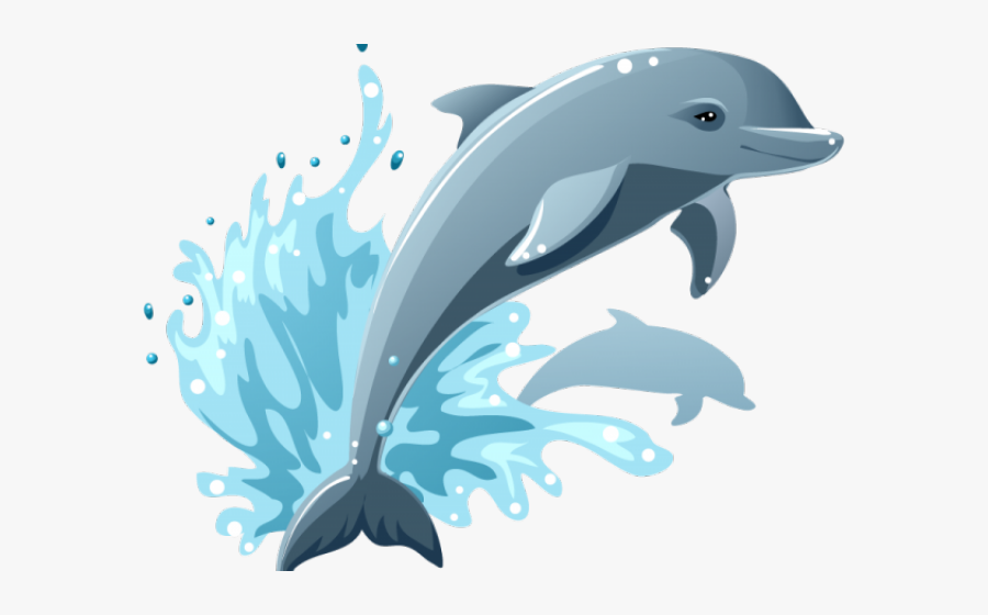Dolphin Vector Art - Jumping Cartoon Dolphin Png, Transparent Clipart