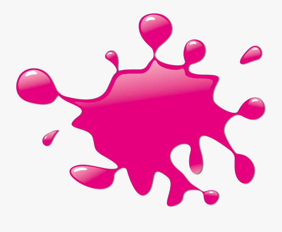 Pink Splash Clip Art - Paint Splats Clip Art, Transparent Clipart