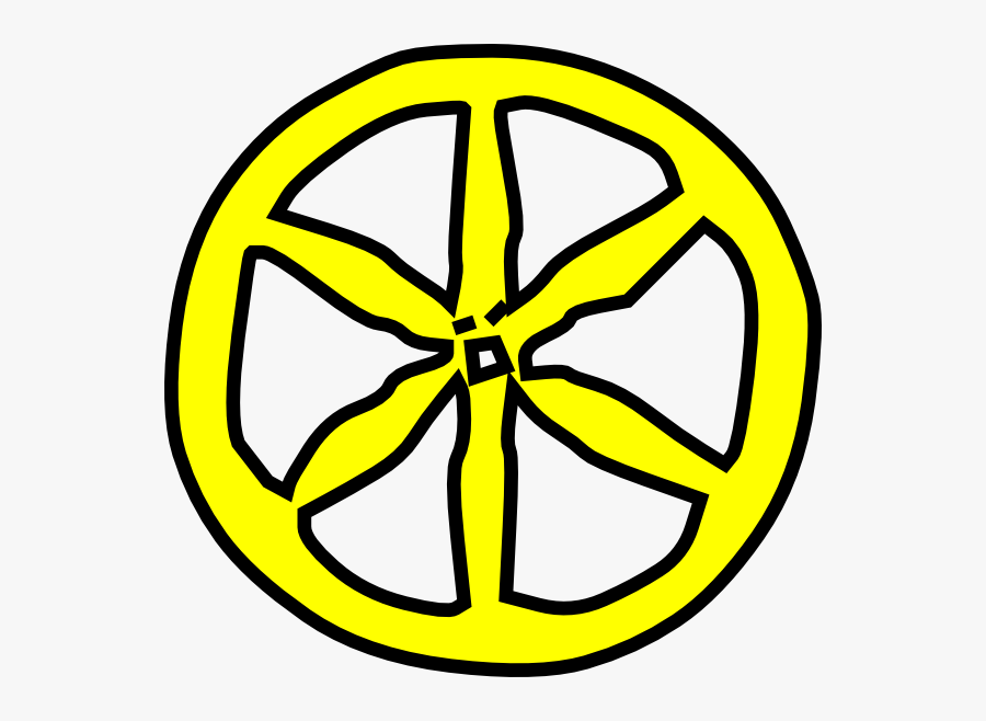 Yellow Wheel Clip Art At Clker - Yellow Wheel Clipart, Transparent Clipart