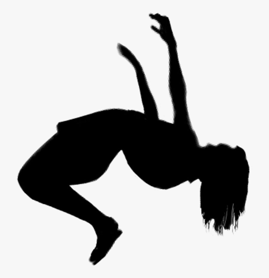 Silhouette Woman Jumping Falling Floating Clipart , - Woman Falling Silhouette Transparent, Transparent Clipart