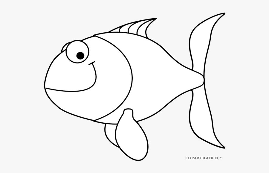 Transparent Background Fish Clipart Black And White, Transparent Clipart