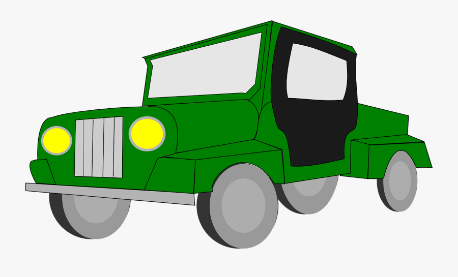 Jeep, Vehicle, Four-wheel Drive, Four Wheel Drive, - Car Clipart 4 Wheels, Transparent Clipart